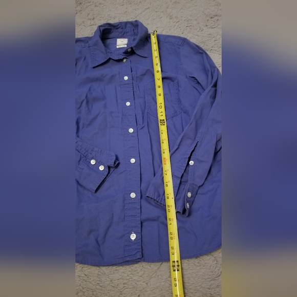 Gap The Boyfriend Fitted Button Front Blouse XS cornflower blue - Picture 5 of 9